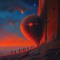 an example of an Gradient style image generated in MidJourney using the prompt with the --sref 15, ranked 21th among the user favorites on this website.